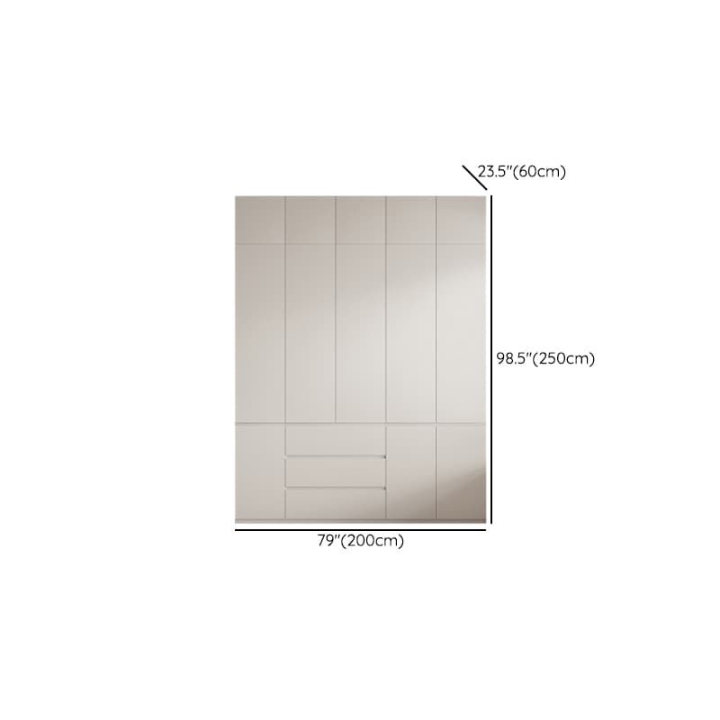 White Modish Manufactured Wood Armoire Cabinet with Soft Close Drawer, Soft Close Door, Interior Shelves, and Clothing Rod thumbnail 10