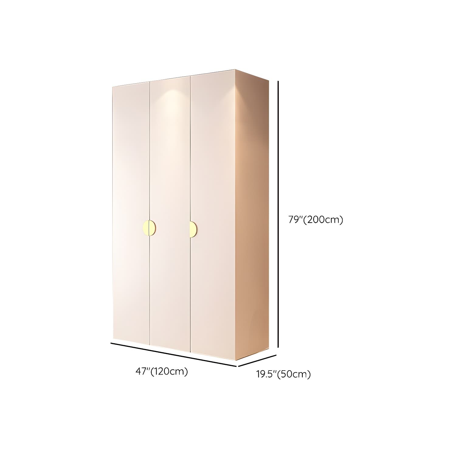 Chic White Wood Wardrobe Armoire with Clothing Rod & Shelves thumbnail 10