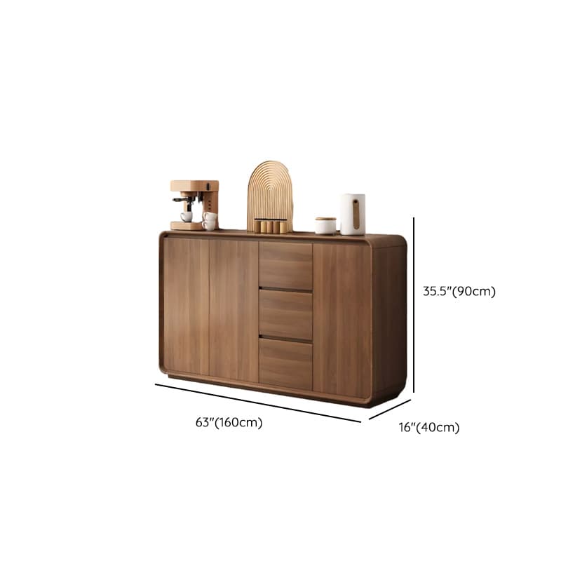 Ground Detached Cocoa Worktop Sideboard with Kitchen Gadget Storage for Culinary Space thumbnail 7