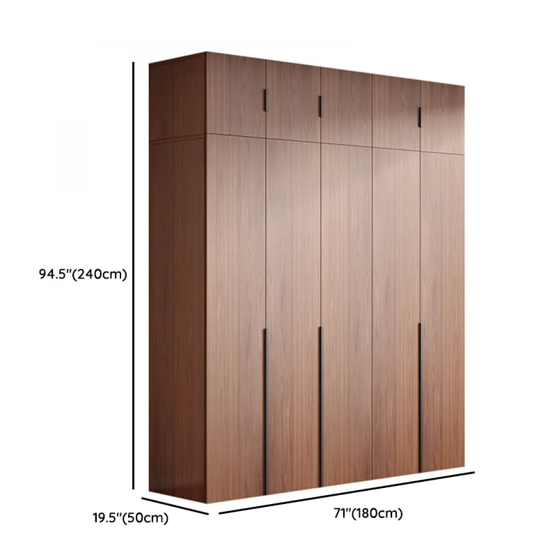 Sepia Minimalist Lumber Independent Cabinet Armoire with Soft Close Door, Interior Shelves, and Hanging Rod thumbnail 19