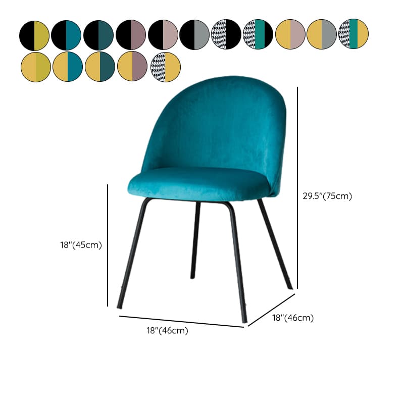 Unwavering Textile Upholstered Side Chair with Solid Back and Foot Pads for Dining Room in a Lavish Style thumbnail 24