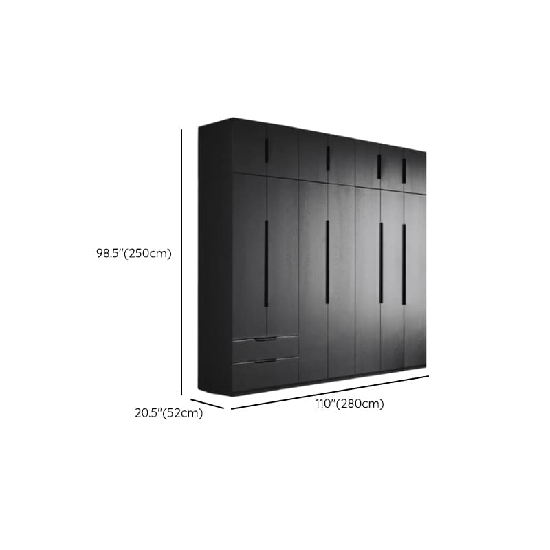 Ink Trendy Timber Wardrobe Armoire with Soft Close Drawer and Door, Interior Shelves, Clothing Rod thumbnail 36