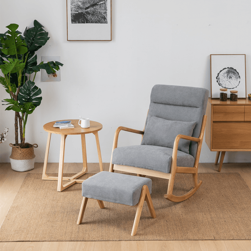 Casual Chalk/Cocoa/Azure Wood Rocking Chair Couch thumbnail 12