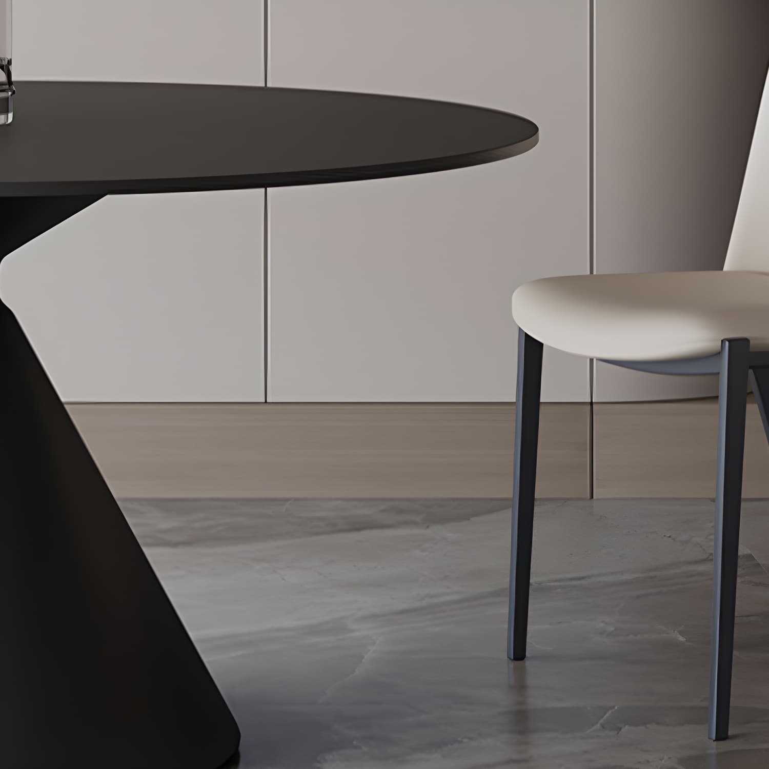 Sintered Stone Home Dining Table Modern Round Dining Room Table thumbnail 6