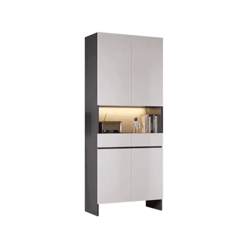 Trendy Rectangle Accent Cabinet with Hutch, Changeable Shelf, Groove Handles, Multi-Color Top, and Soft Close Drawer thumbnail 11