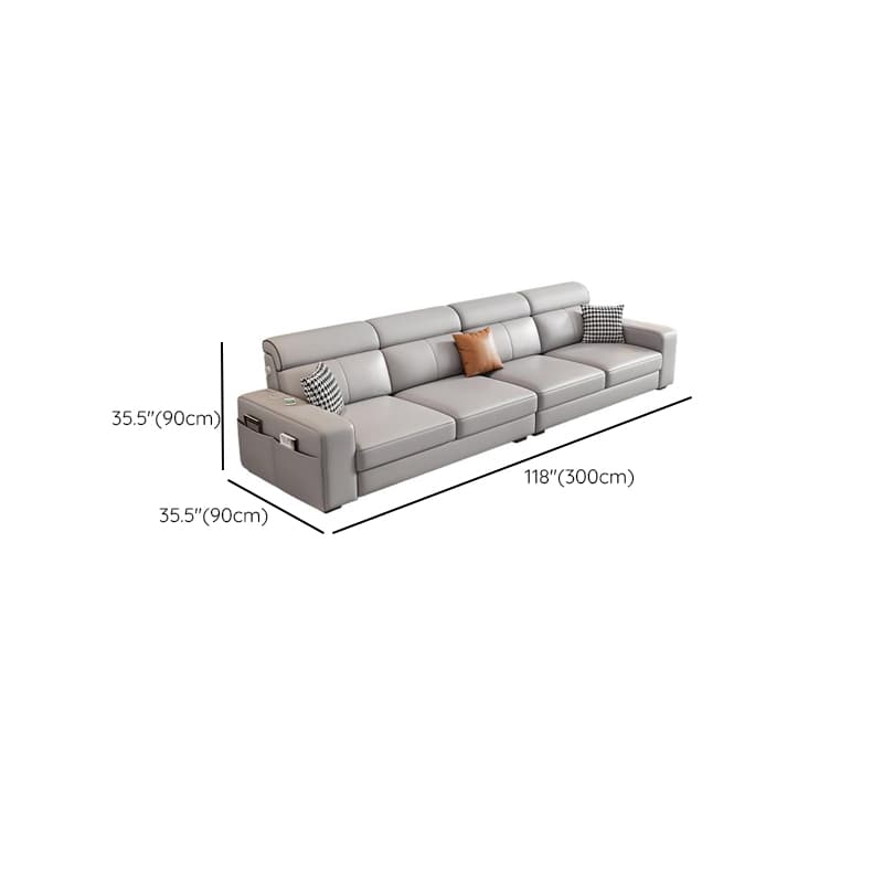 L-Shape/Straight Sofa/Sofa Chaise with USB Port, Left/Horizontal Orientation thumbnail 16