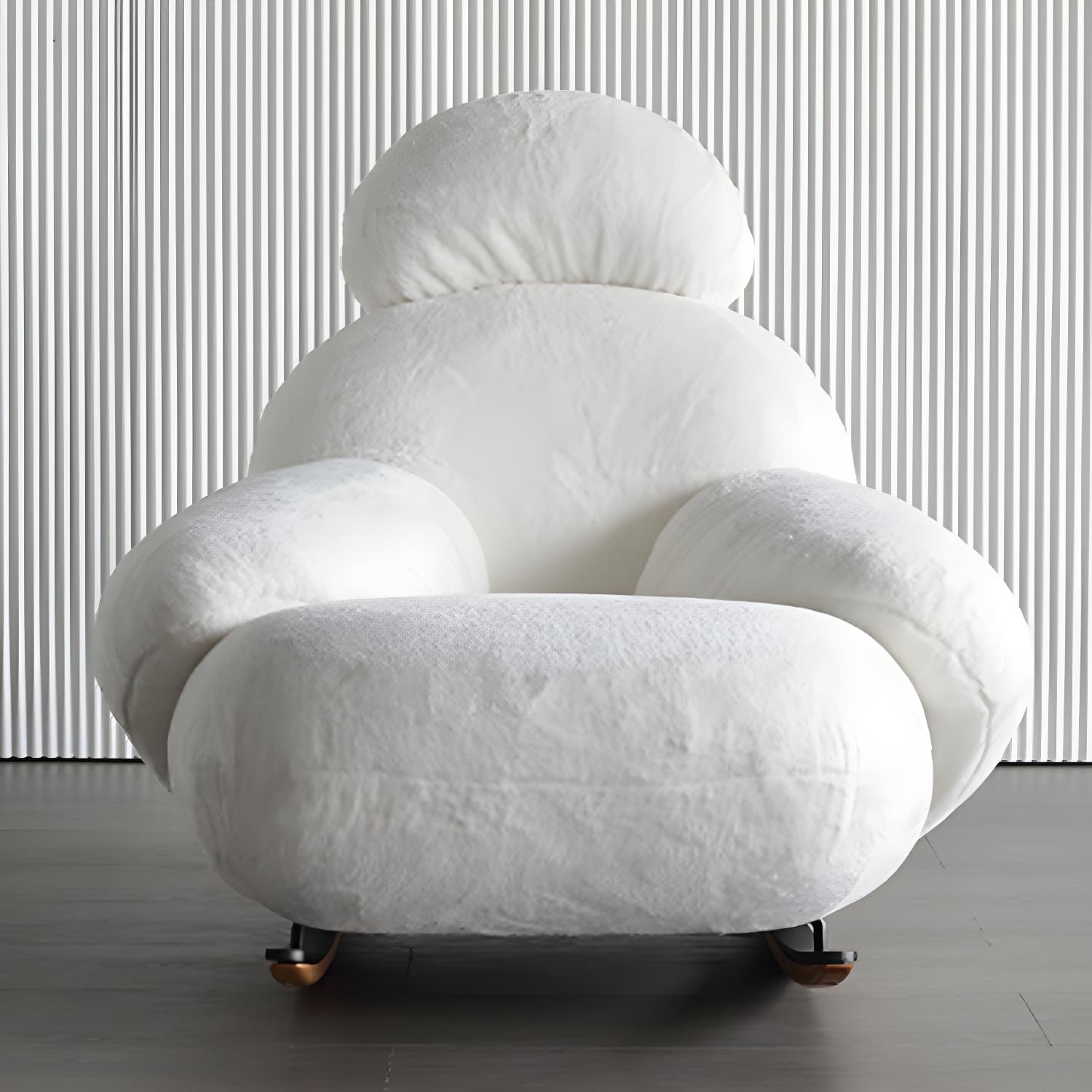 Velvet Upholstered Rocking Chair Modern Style Rocking Accent Chair - image 6