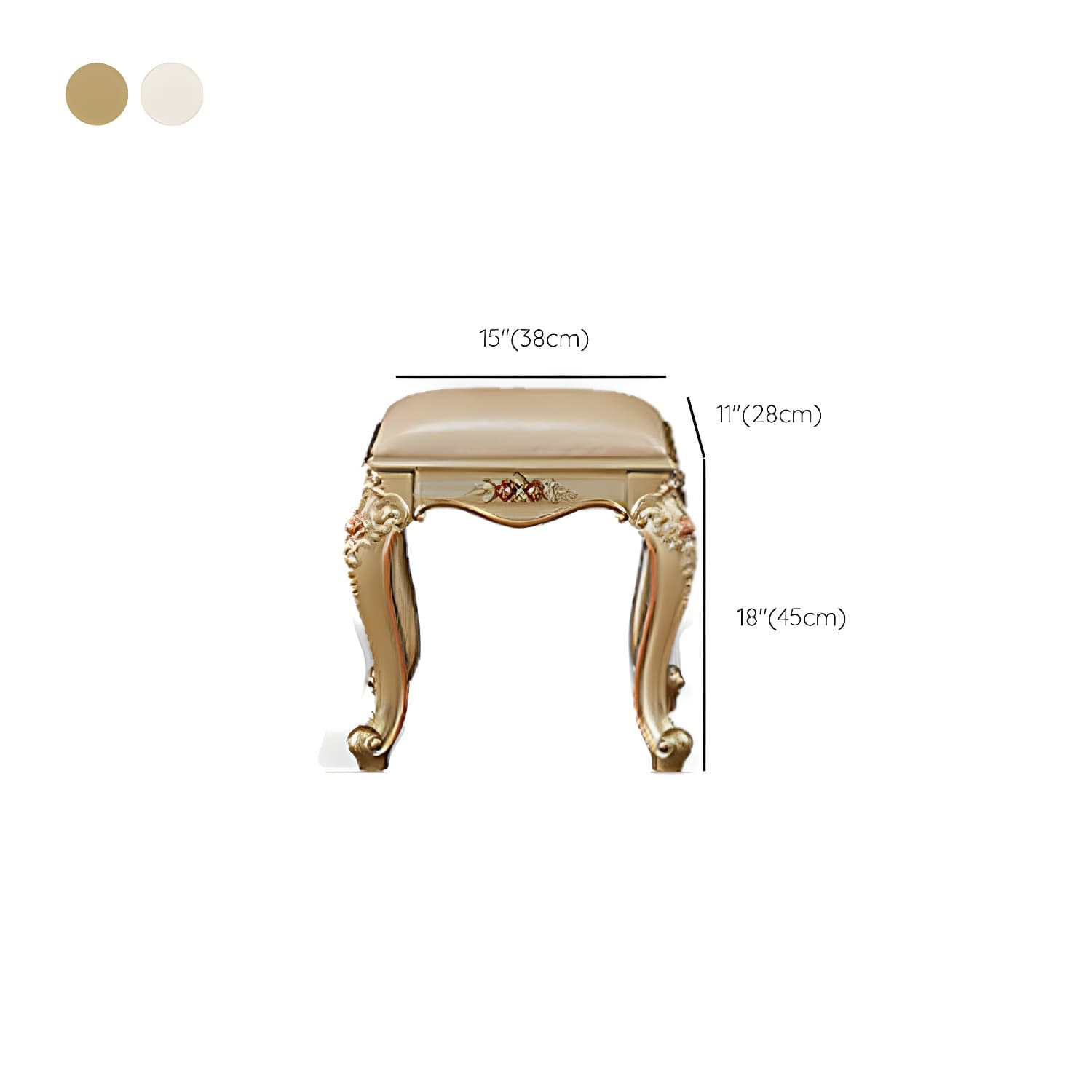 Victorian Makeup Vanity Desk Wood Makeup Vanity Set with Drawer thumbnail 21
