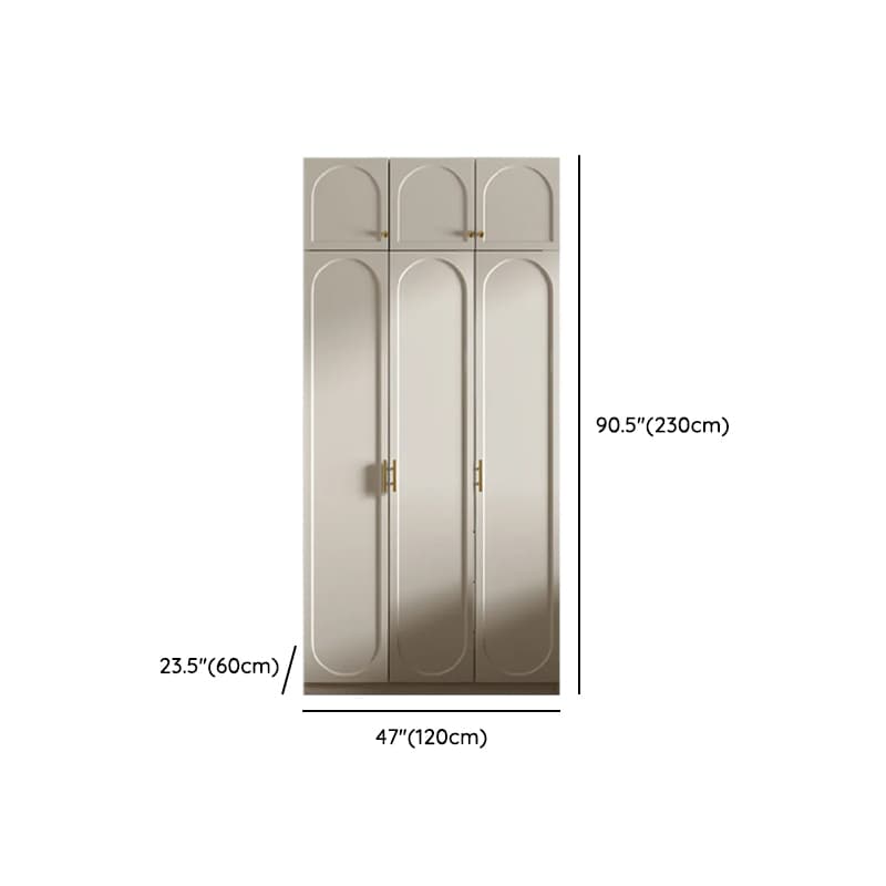 Chalk Simple Lumber Wardrobe Closet with Soft Close Drawer, Soft Close Door, Interior Shelves, and Clothing Rod thumbnail 19