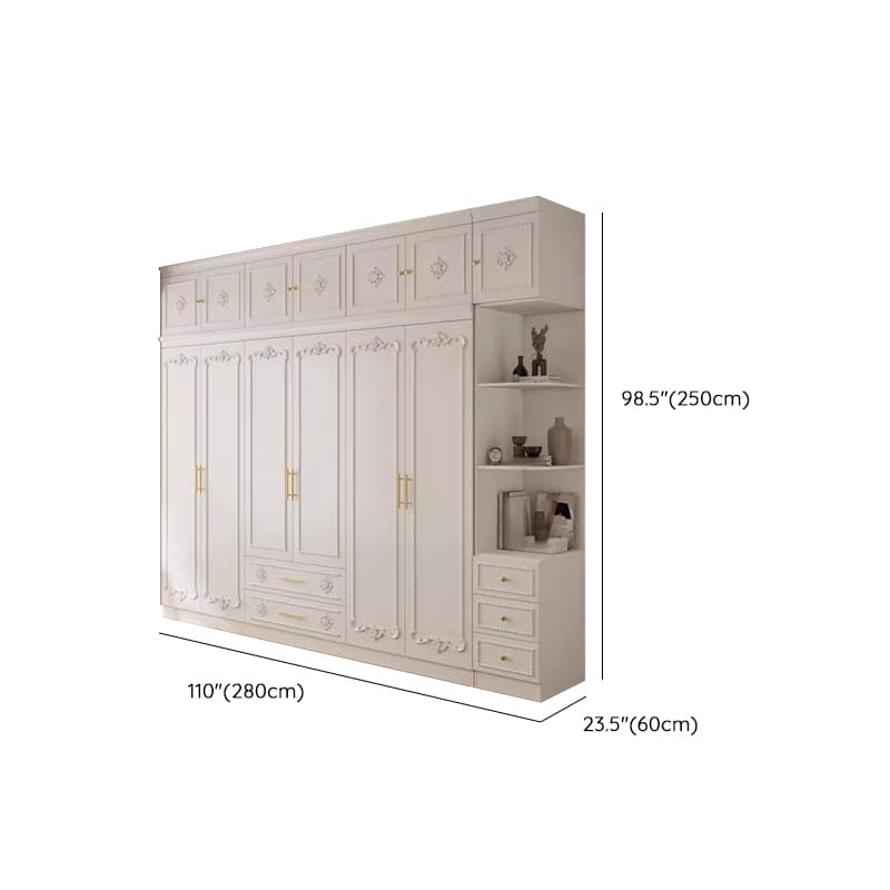White Simple Timber Wardrobe Closet Soft Close Drawer Soft Close Door Interior Shelves thumbnail 22