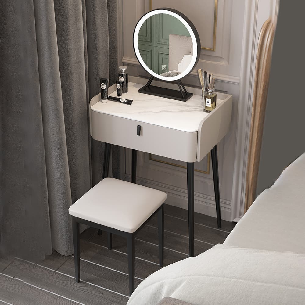 15" Wide Contemporary Make-up Vanity Mirror Dressing Table with Drawer thumbnail 9