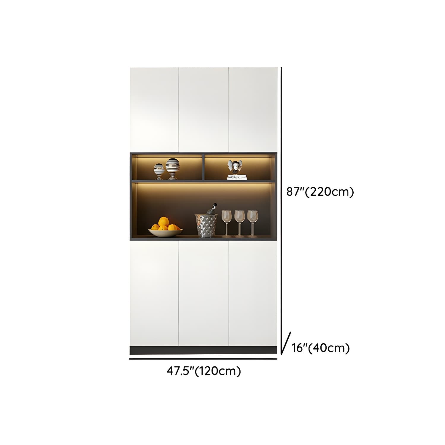 Living Room Modern Stone Sideboard Cabinet with Doors and Drawers thumbnail 9