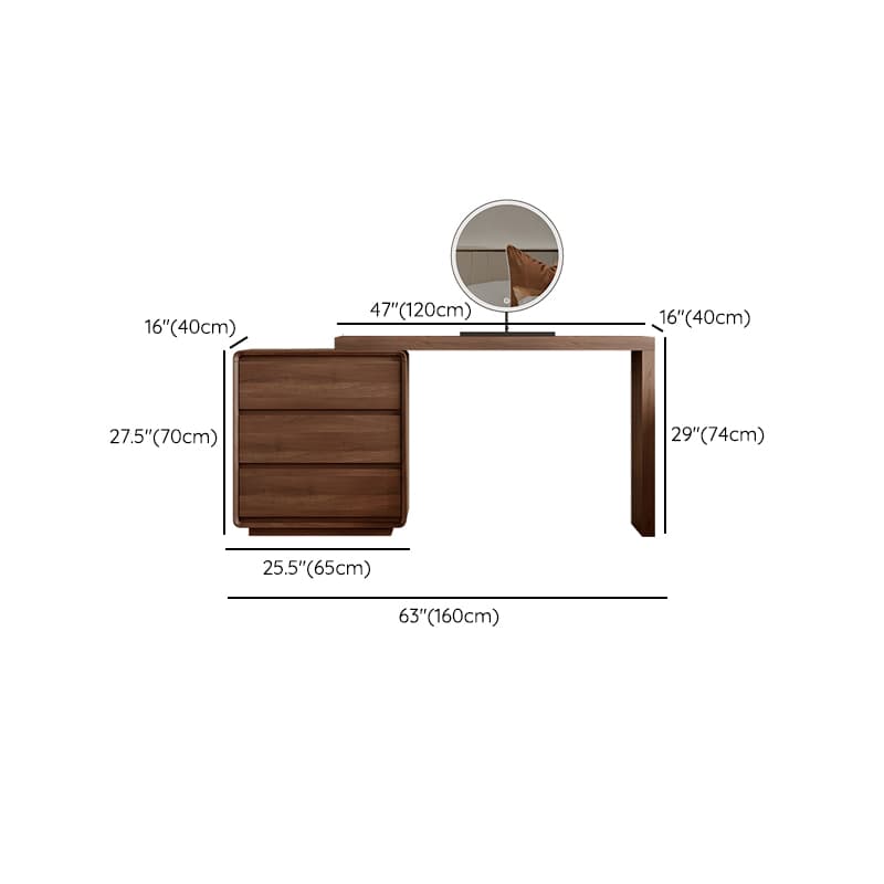 Vanity Set with Solid+Manufactured Wood, Scalable, Sliding, Non-Floating Design thumbnail 13
