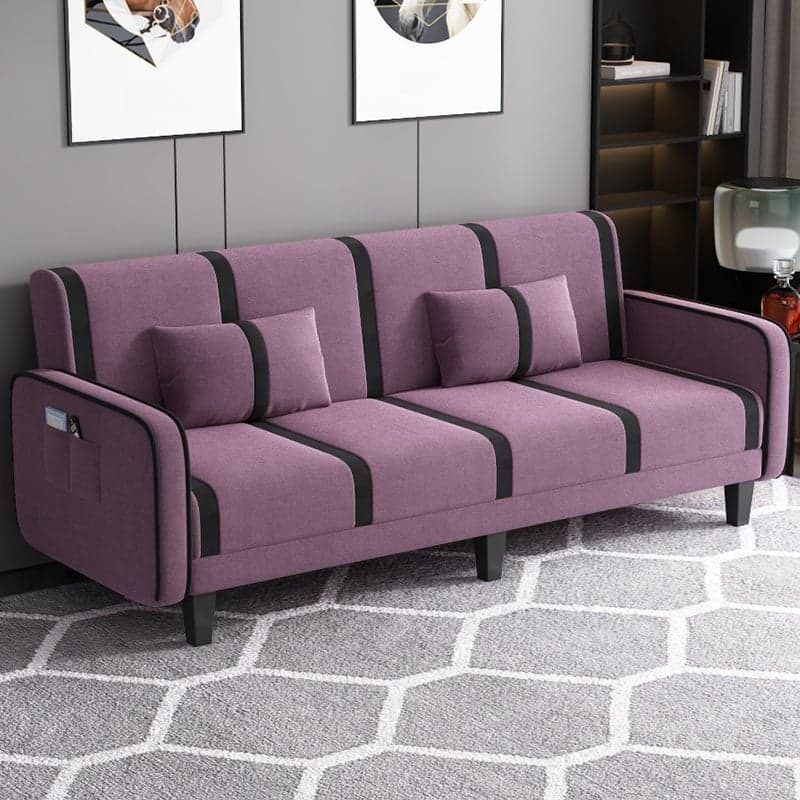 Trendy Solid Color Stain Resistant Standard Sofa/Loveseat in Dark Gray/Cerulean/Light Brown with Arm, Seats 3/2 People, and 2 Pillows thumbnail 11