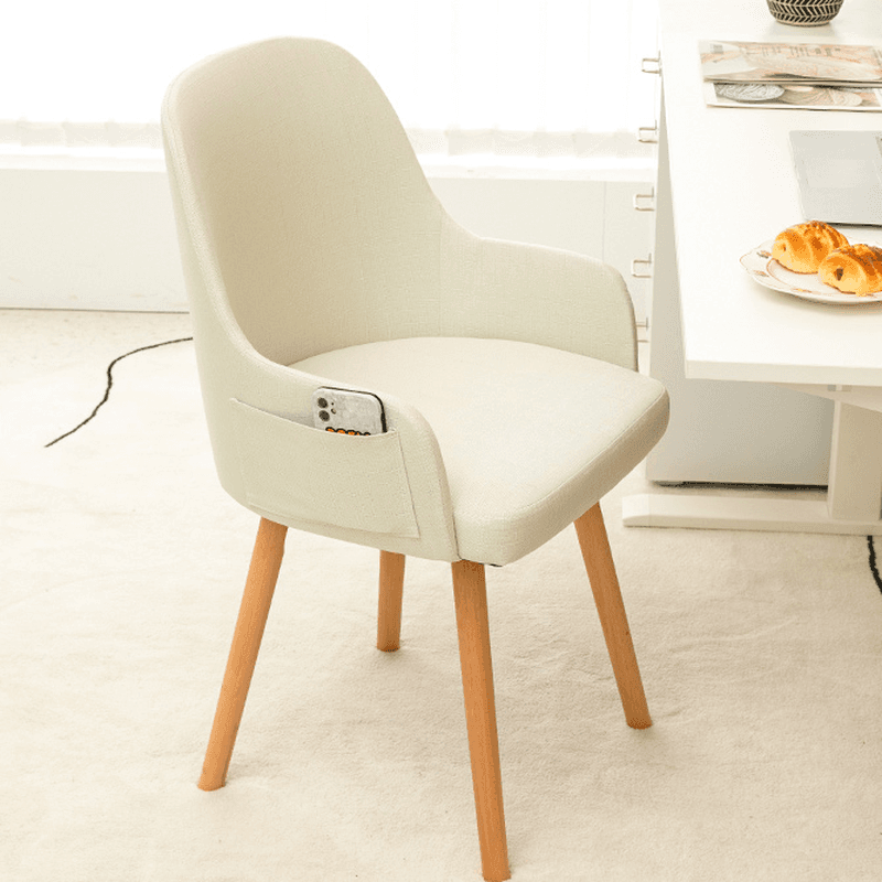 Rotatable/Non-Rotatable Steady Outlined Upholstered Arm Chair for Dinette with Solid Back and Foot Pads in a Modish Style thumbnail 11