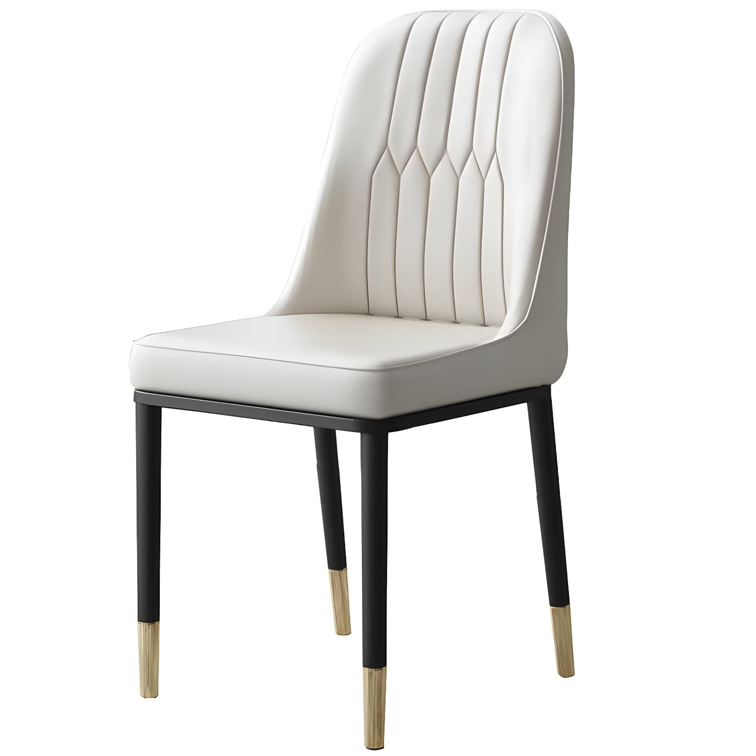Metal Base Indoor Chair 18'' Wide Parsons Leather Chair for Restaurant thumbnail 4