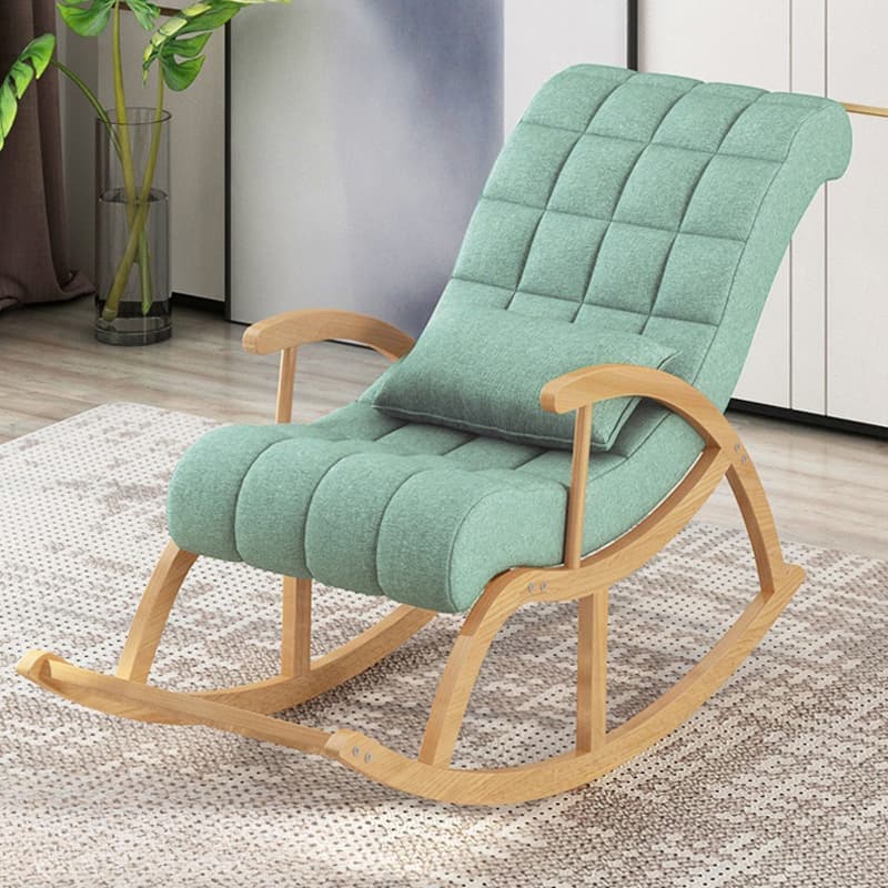 Modern Upholstered Rocking Chair with Track Arms - Comfortable and Stylish Design thumbnail 13