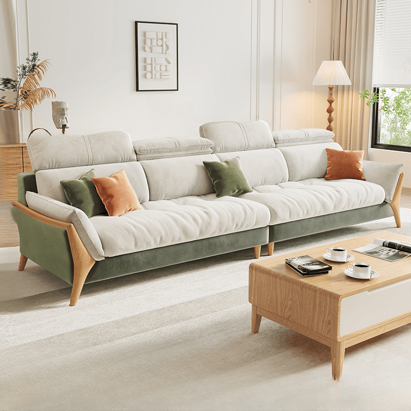 Straight/L-Shape Chalk Sofa/Sofa Chaise with Horizontal/Left Orientation and Standard Foam Seat Fill thumbnail 7