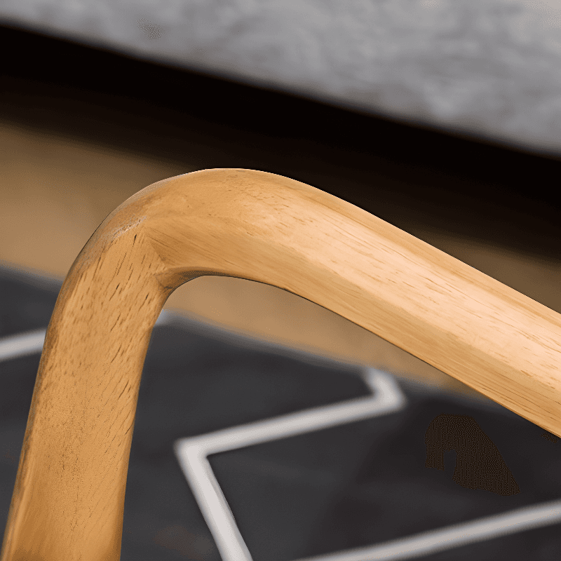 Modern Simple Style Wood Rocking Chair Couch with Cushioned Upholstery & Track Arm thumbnail 11