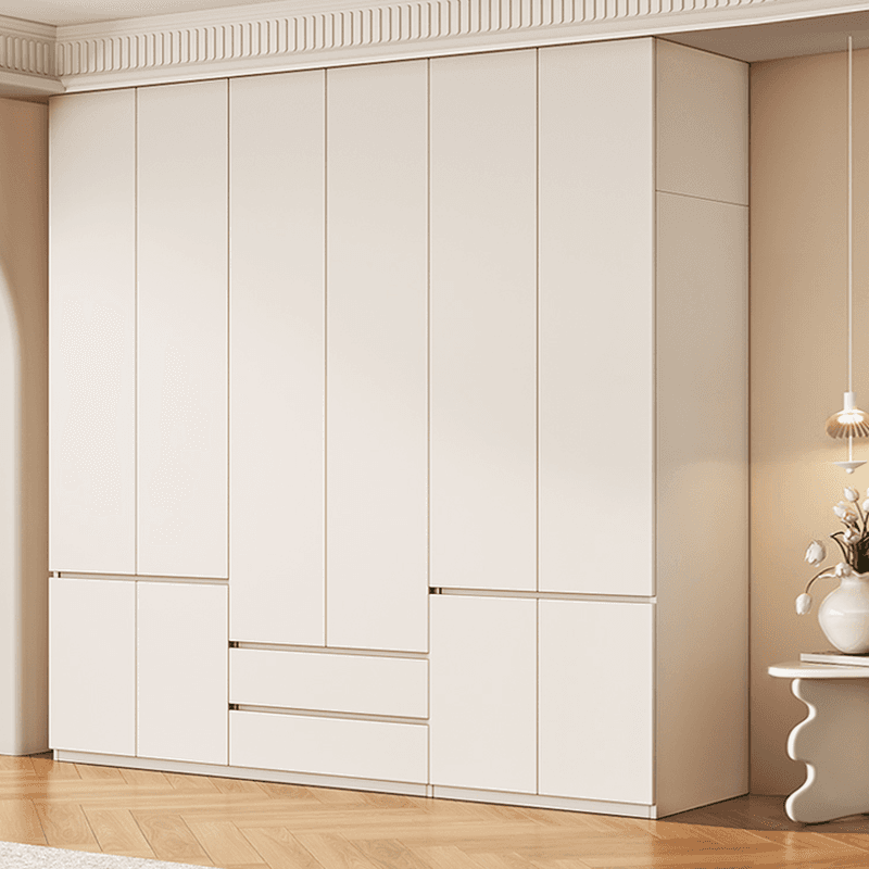 Modish Manufactured Wood Independent Armoire Cabinet with Soft Close Drawer, Soft Close Door, Interior Shelves, and Clothing Rod thumbnail 3