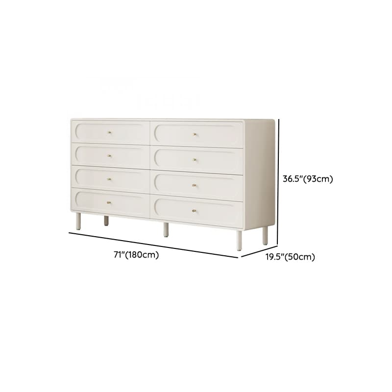 Chalk Casual Natural Wood Bachelor Chest/Console Dresser with 4/8 Drawers in Vertical/Horizontal Orientation thumbnail 36