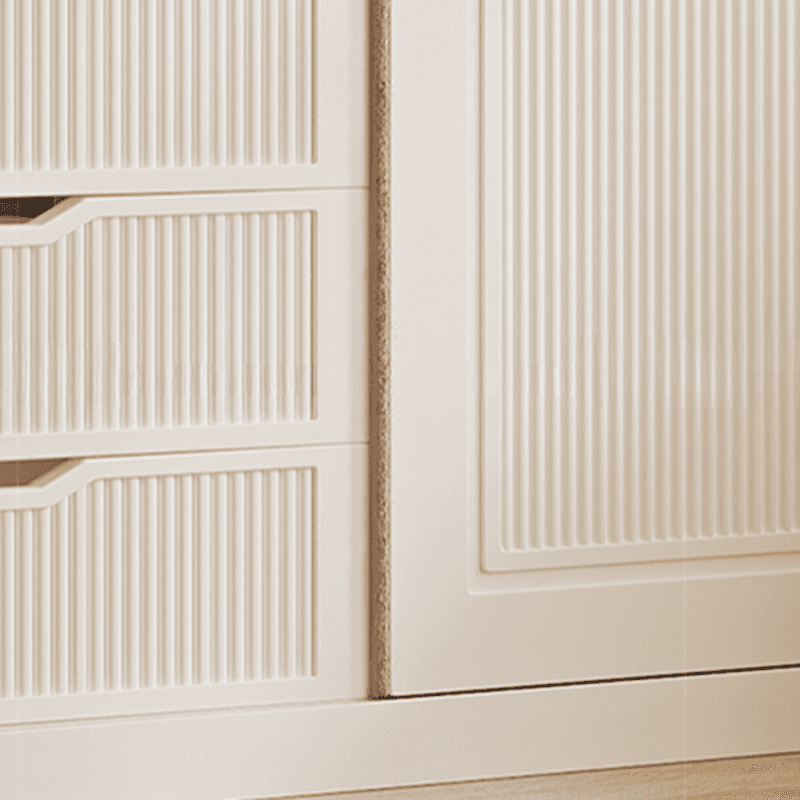 Chalk Almirah in Timber with Clothing Rod, 3 Cabinets/2 Cabinets and 5-Drawer/4-Drawer/3-Drawer in a Minimalist Style, 3-Shelf/2-Shelf Included/Not Included thumbnail 10