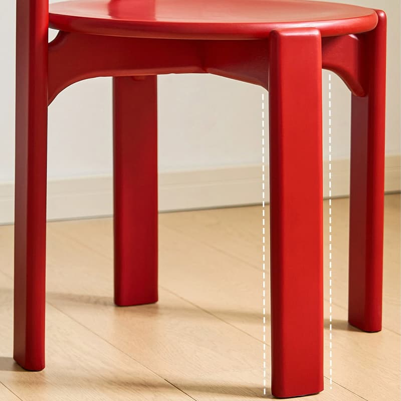 Modern Solid Wood Armless Dining Chair with Open Back for Kitchen & Dining thumbnail 13