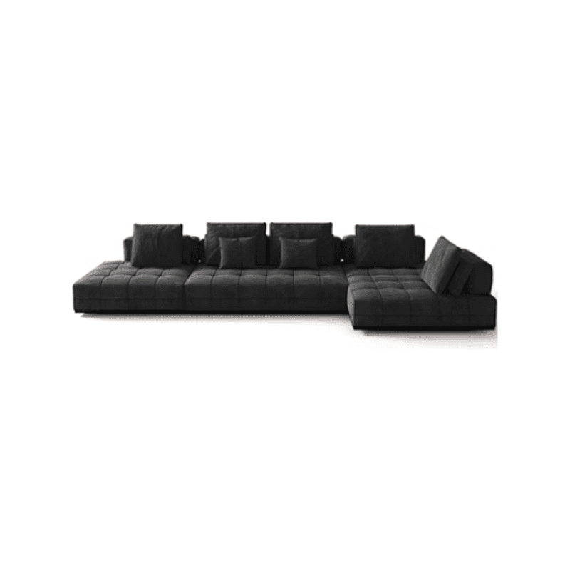 L-Shape Corner Sectional in Dark with Button-tufted Upholstery thumbnail 1