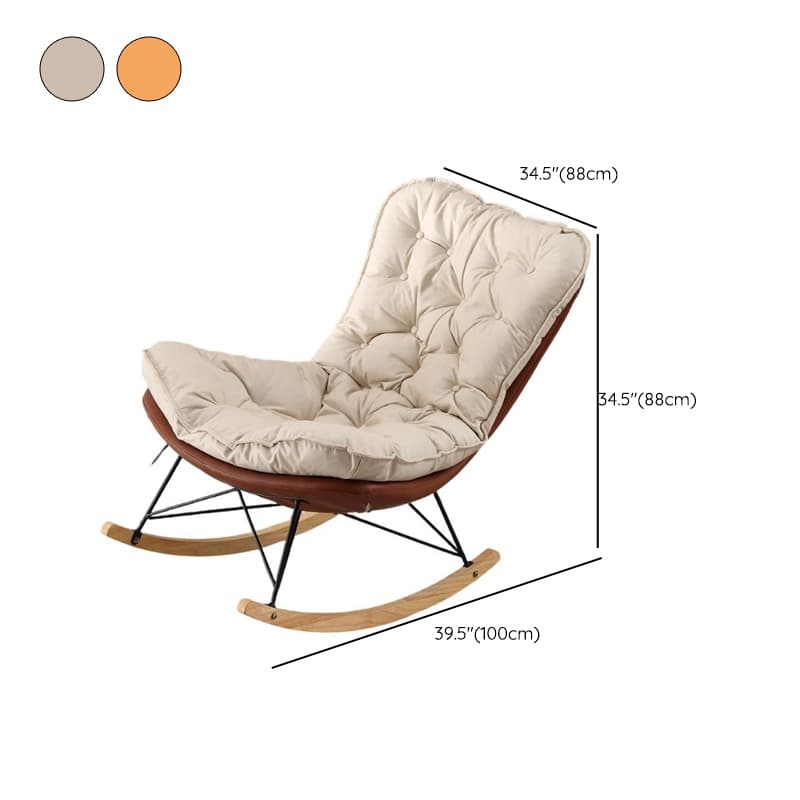 Modish Upholstered Rocking Accent Chair thumbnail 17