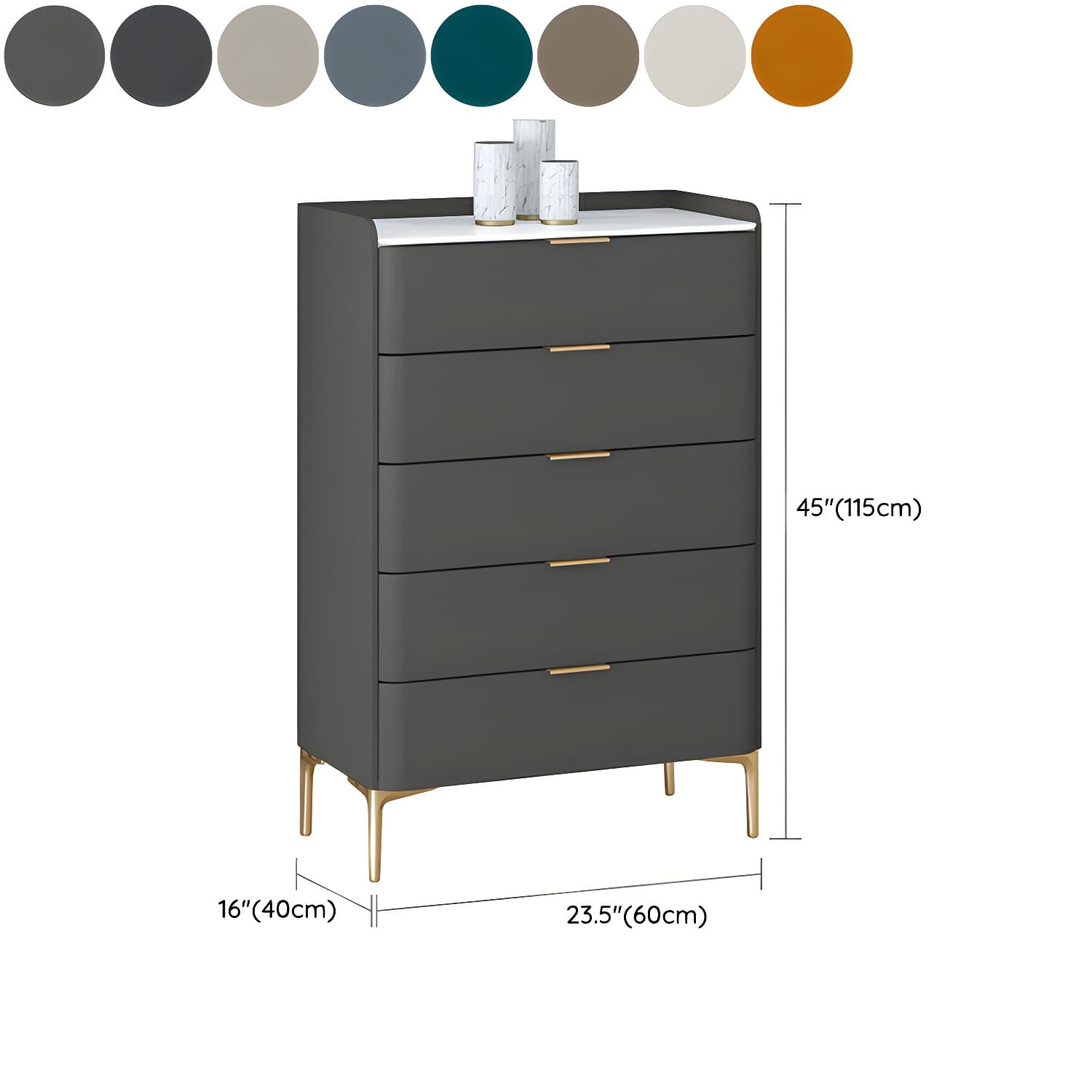 Modern Pine Wood Dresser with Drawers and Soft Close Glides in Narrow Design thumbnail 25