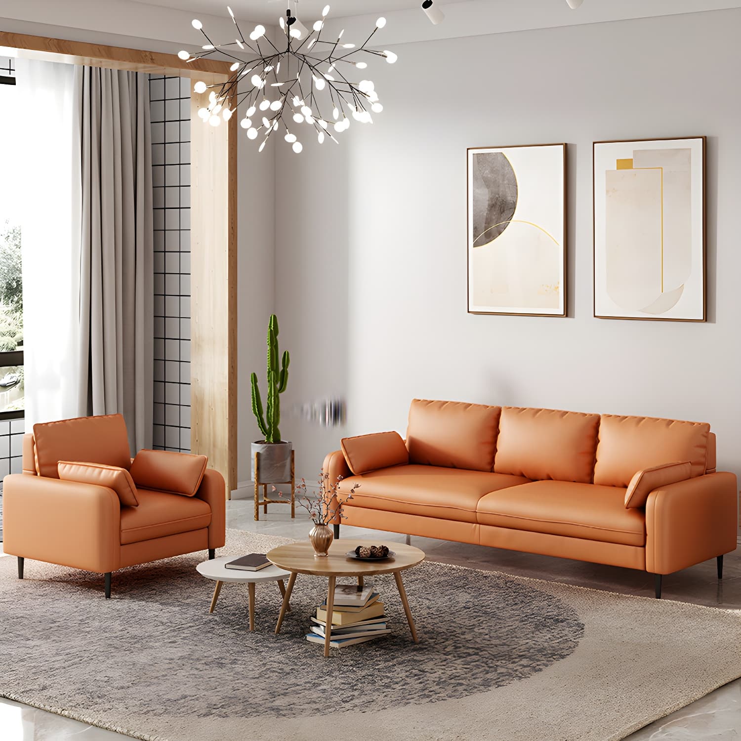 Modern Pillow Back Sofa with Storage Not Included for 35-40 Women thumbnail 18
