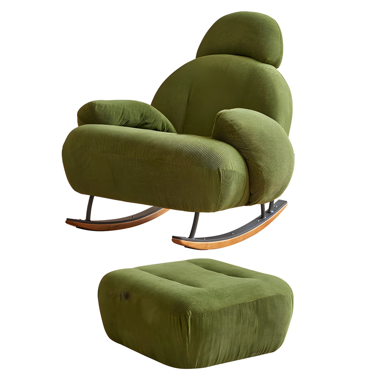 Rocking Accent Chair Solid Wood Contemporary Living Room Spindle thumbnail 13