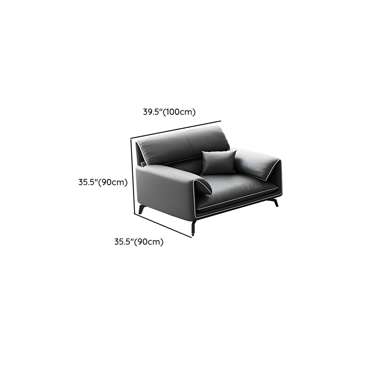 Modern Gray Stationary Sectional Sofa with Wood Frame and Pillow Top Arm thumbnail 21