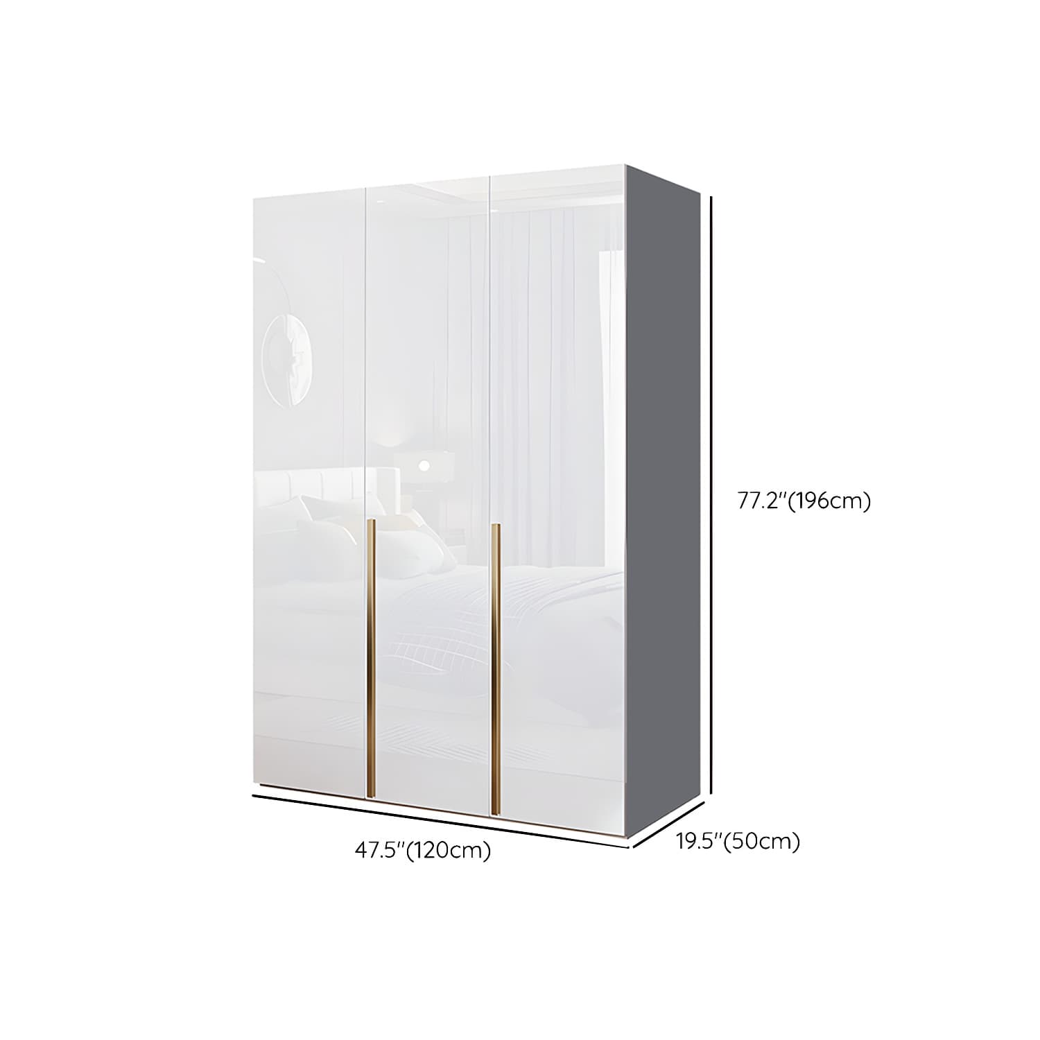 Bedroom Soft Close Doors Armoire Modern Style Wooden Wardrobe Cabinet thumbnail 12