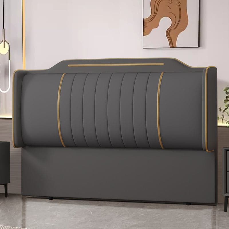 Modish No Distressing Timber Panel Headboard with Rectangle Shape for King Bed, Featuring Sponge Upholstery Fill and Standard Height thumbnail 9