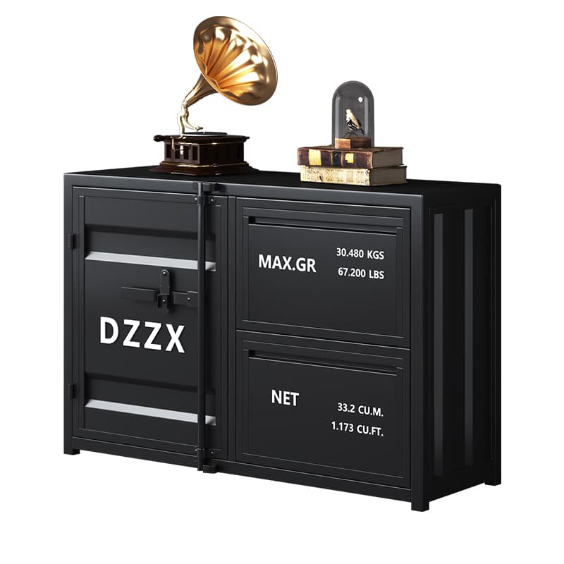 Industrial Metal Sideboard Credenza with Cabinets and Drawers thumbnail 14