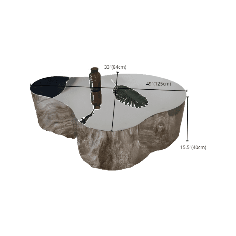 Silver Alloy Irregular/Circular-shaped Accent Table for Small Spaces thumbnail 20