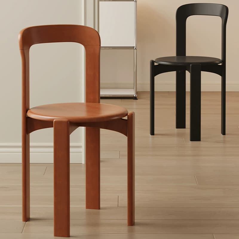 Modern Solid Wood Armless Dining Chair with Open Back for Kitchen & Dining thumbnail 16