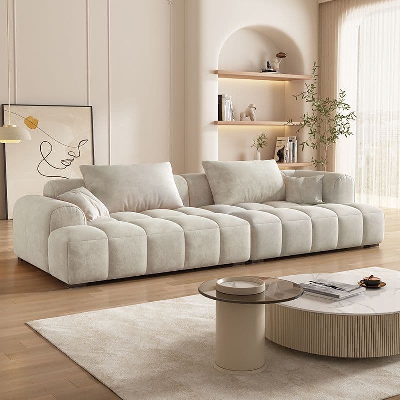 Vibrant Peony/Cerulean/Tangerine Color Sofa Couch with Round Arm and Concealed Support thumbnail 21