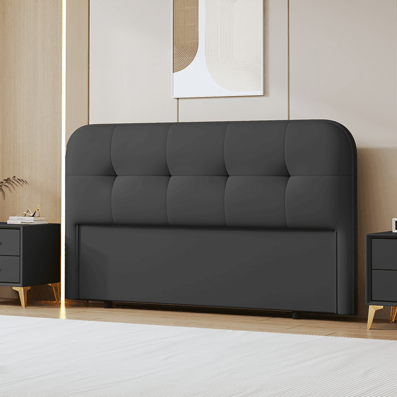 Modern Simple Style Panel Headboard with No Distressing, Piled Tufted Rectangle Design for King/Queen/Twin XL Bed, Featuring Sponge Upholstery and Standard Height thumbnail 1