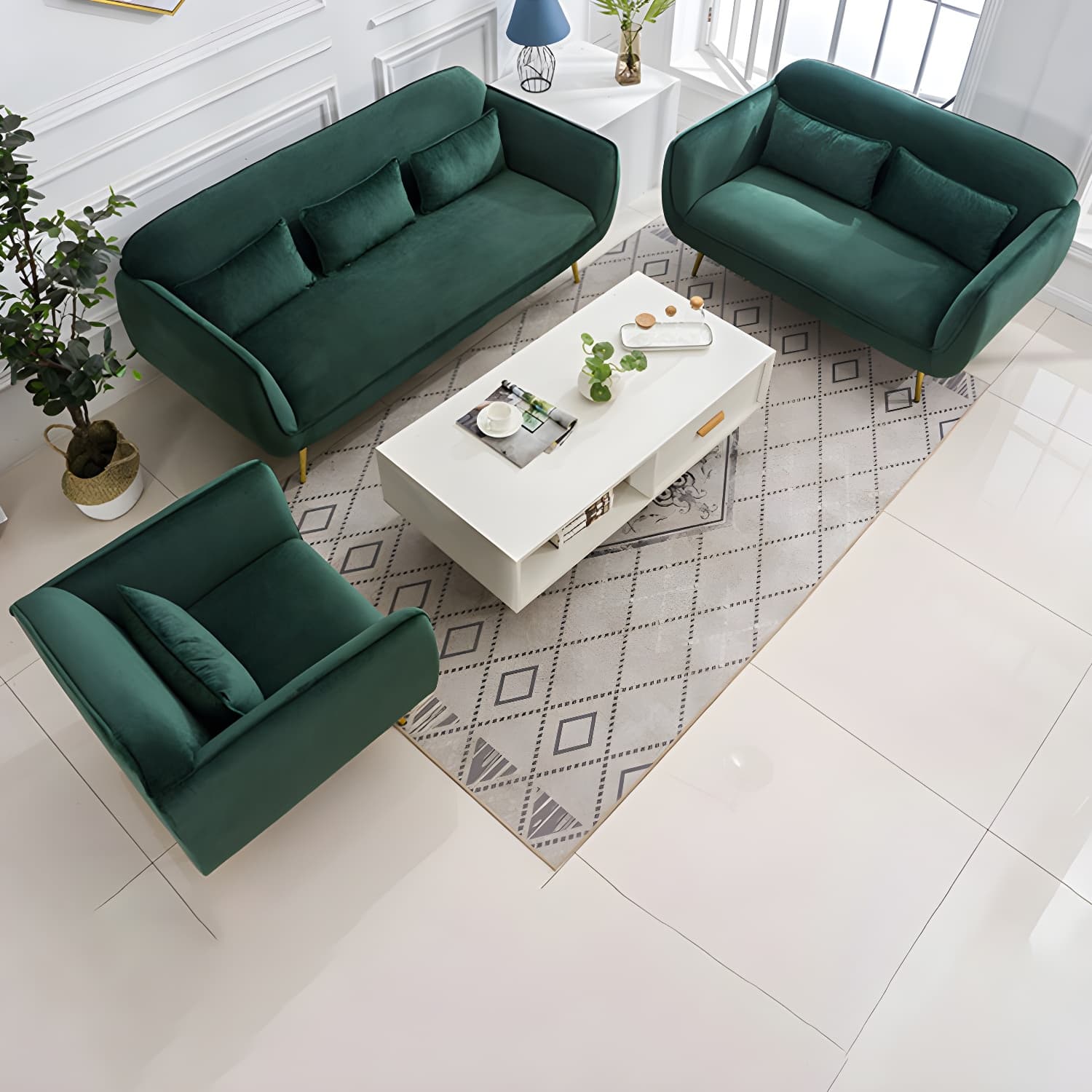 Glam Tight Back Loveseat with Flared Arm and Extra Pillows for Home and Apartment thumbnail 23