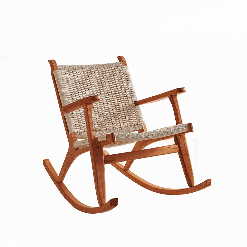 Wood Front Porch Rocking Chairs with Rear Back, Stationary thumbnail 2