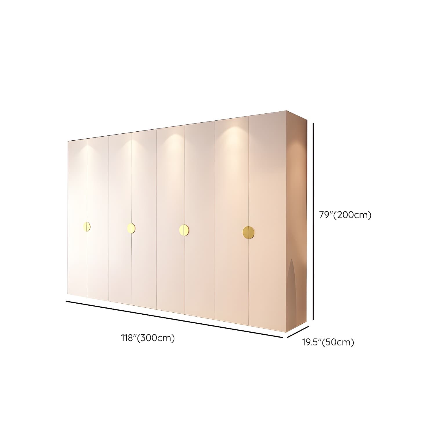 Chic White Wood Wardrobe Armoire with Clothing Rod & Shelves thumbnail 24