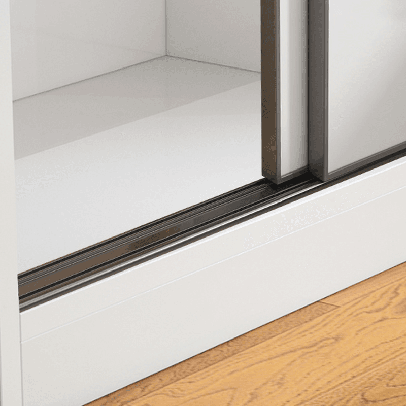 Chalk Nordic Timber Wardrobe with 3 Drawers, Self-supporting Design, Soft Close Door, and Clothing Rod thumbnail 4