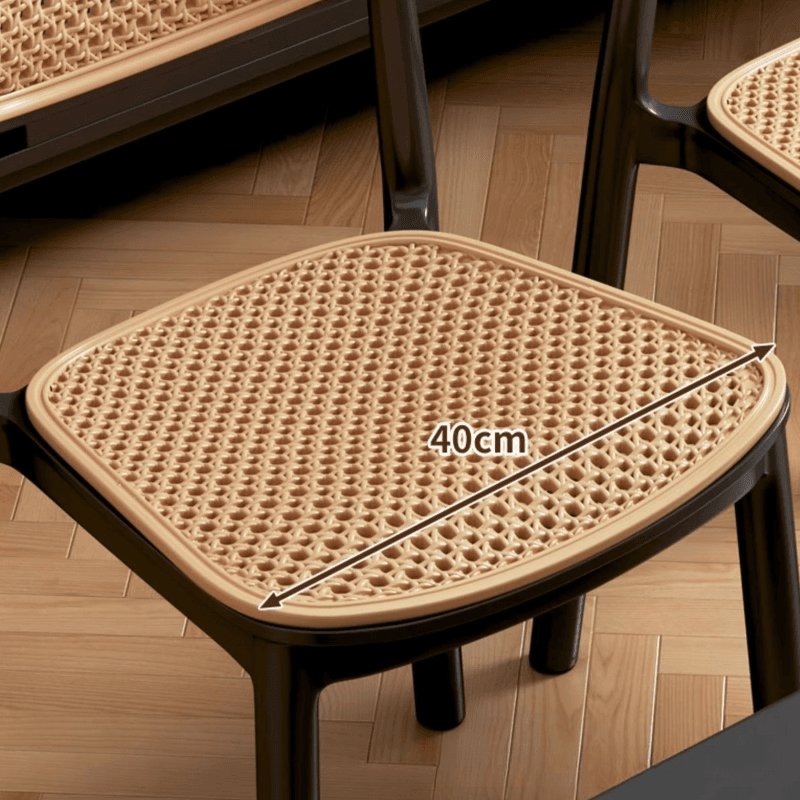 Contemporary Side Chair with Uncovered Back, Cocoa/Sage/Wood Grain Synthetic Legs thumbnail 11