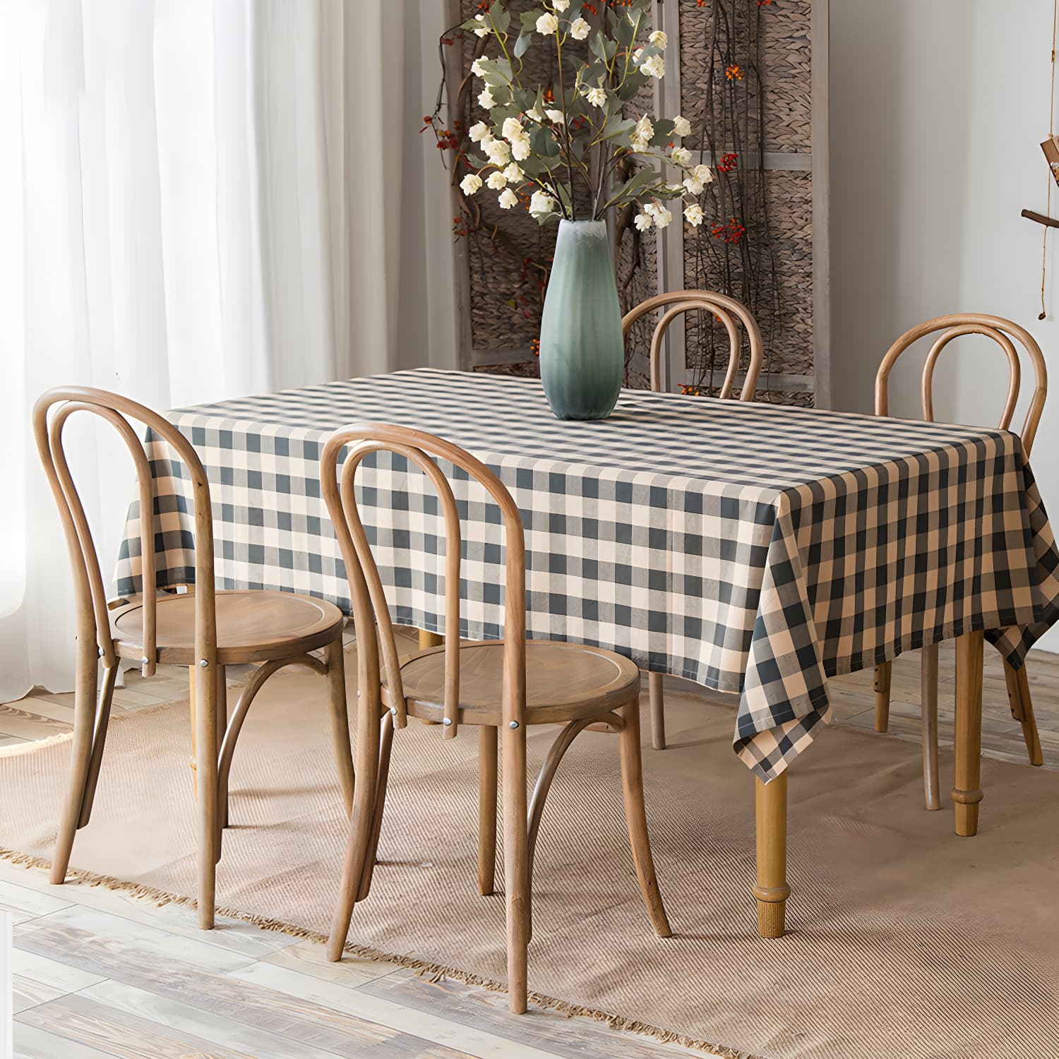 Modern Solid Beech Wood Chairs Kitchen Dining Windsor Back Side Chair Set thumbnail 20