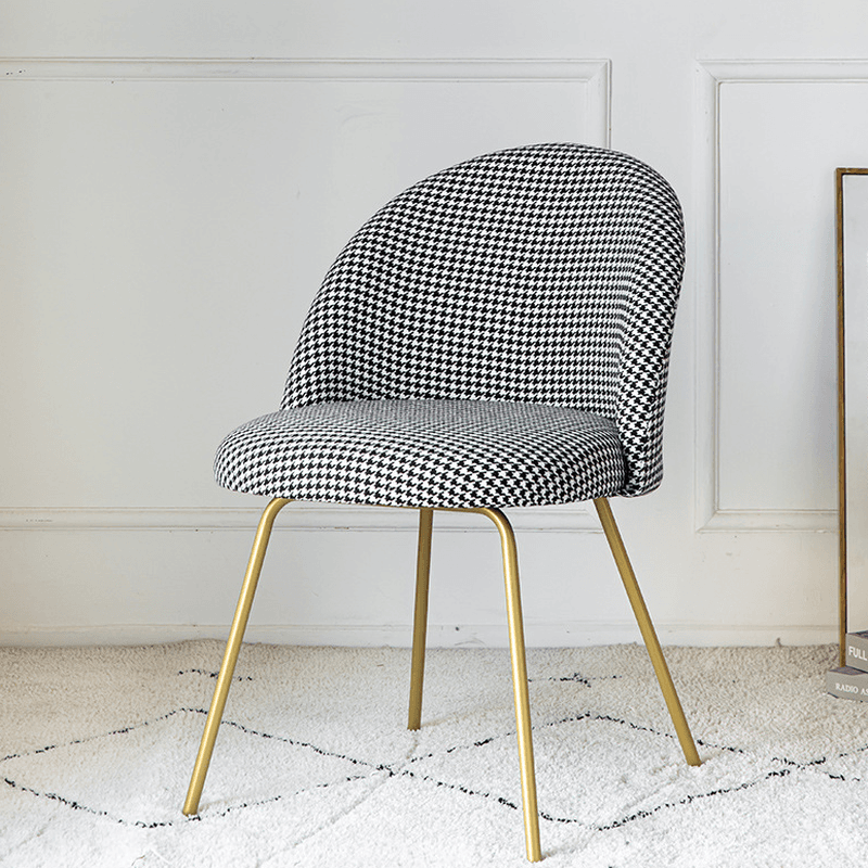 Unwavering Textile Upholstered Side Chair with Solid Back and Foot Pads for Dining Room in a Lavish Style thumbnail 17
