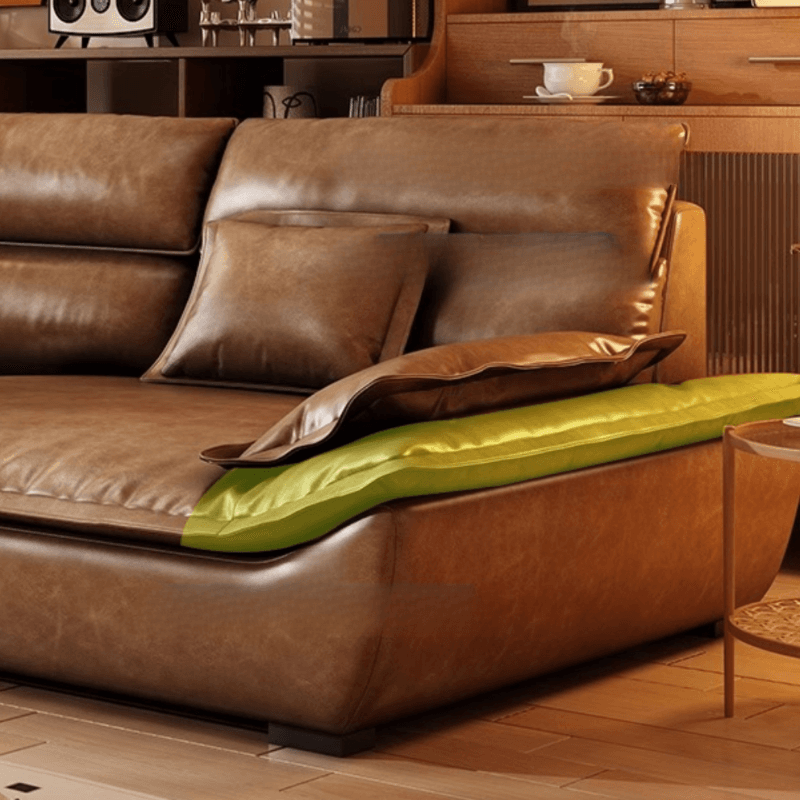 Drawing Room Standard Sofa in Mocha Pu Leather thumbnail 3