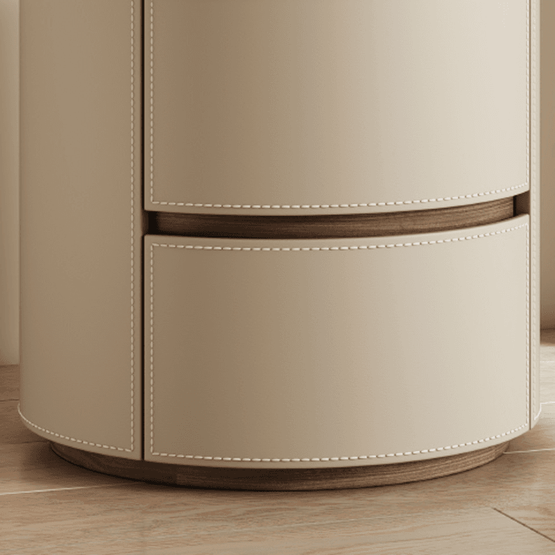 Modish 2 Tiers Drawer Storage Bedside Table with Solid Wood Countertop thumbnail 19