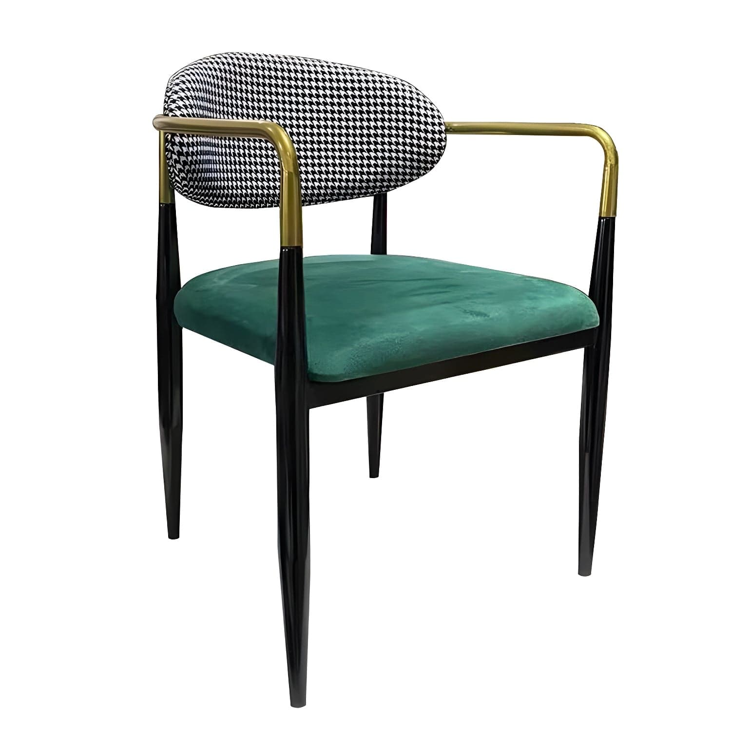 Upholstered Dining Chair Glam Style Open Back Dining Armchair for Indoor thumbnail 8
